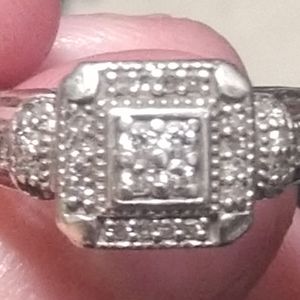 Zales Diamond 1/4ct. .925 Sterling Silver Ring